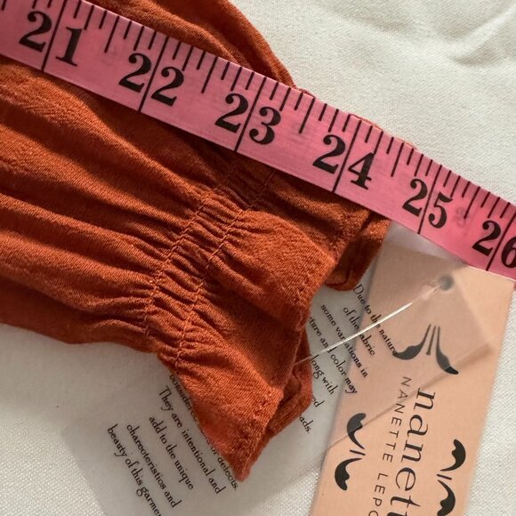 NANETTE Nanette Lepore Gingerbread Long Sleeve Blouse Size Small Casual Top Poly - Picture 11 of 12